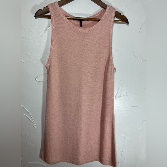 White House Black Market Tops - WHITE HOUSE BLACK MARKET Shimmer Pullover Sleeveless Sweater Tunic SZ Large